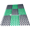 КОВРИК «ВОЛНА» 42х60 (черно-зеленый) 