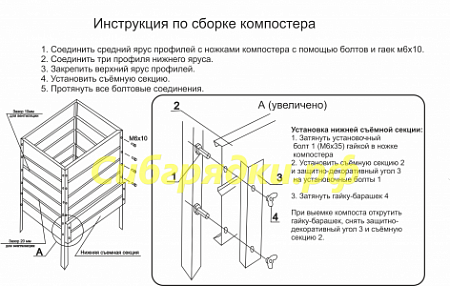Компостер Оцинкованный 1000X1000