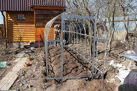 Теплица Перчина-М из квадратной трубы 44*15, каркас