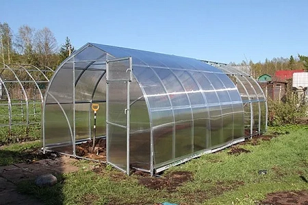 Теплица Гамма-3 Усиленная оцинкованная из квадратной трубы 40*20, каркас