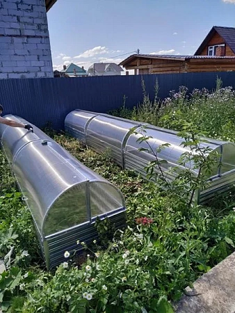 Парник "ХЛЕБНИЦА" усиленный оцинкованная труба 20Х20, в комплекте с поликарбонатом