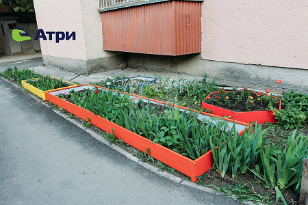 Ограждения для грядок красный 2
