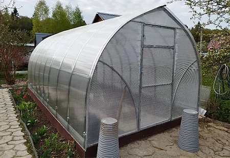 Теплица Гамма-3 Усиленная оцинкованная из квадратной трубы 40*20, каркас
